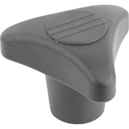 Kipp Torque Triangular Grip D=M08 D1=80 Thermoplastic, Comp:Stainless Steel, Comp:Electropolished K1019.180085